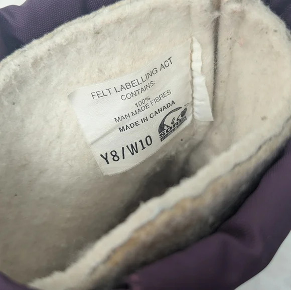 Sorel Kaufman Canada Snow Duck Boots Woman's Size Y8/W10 - Picture 10 of 11